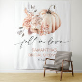 恋に落ちる背景、ハロウィンのかぼちゃの結婚前お茶会 タペストリー (インサイチュ)