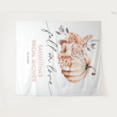 恋に落ちる背景、ハロウィンのトマトの結婚前のお祝い タペストリー (正面(横))