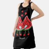 恋に落ちる自分のスイカカップルを作成 エプロン (インサイチュ)