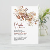恋に落ちる花 水彩 結婚前お披露目パーティー イン 招待状 (スタンド正面)