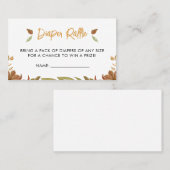 恋に落ちる赤ちゃんシャワーおむつラッフル 名刺 (正面/裏面)