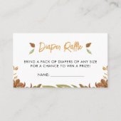 恋に落ちる赤ちゃんシャワーおむつラッフル 名刺 (正面)
