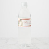 恋に落ちる赤ちゃんシャワーカボチャフローラピンク ペットボトルラベル (正面)