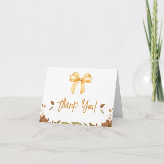 恋に落ちる赤ちゃんシャワーサンキューカード サンキューカード (正面)