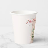 恋に落ちる赤ちゃんシャワーピンクのアーチカボチャ 紙コップ (正面)