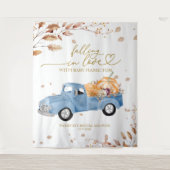 恋に落ちる赤ちゃんシャワー背景 タペストリー (正面)