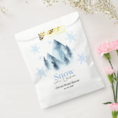 恋に落ちる雪 冬の雪の結晶 ブライダルシャワー フェイバーバッグ (封をした状態)