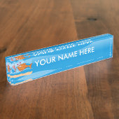 恋に落ちる魚と餌 デスクネームプレート (側面)