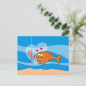 恋に落ちる魚と餌 ポストカード (スタンド正面)