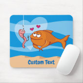 恋に落ちる魚と餌 マウスパッド (マウス)