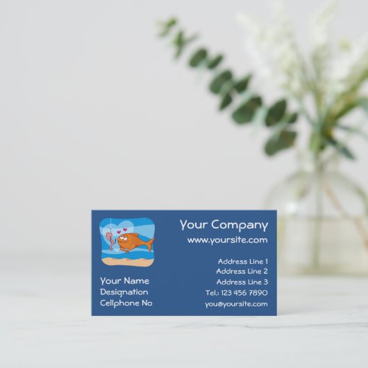 恋に落ちる魚と餌 名刺 (スタンド正面)