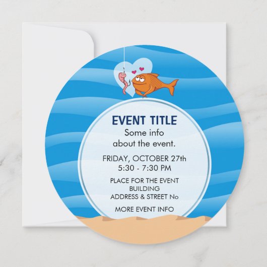 恋に落ちる魚と餌 招待状 (裏面)