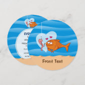 恋に落ちる魚と餌 招待状 (正面/裏面)