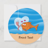 恋に落ちる魚と餌 招待状 (正面)