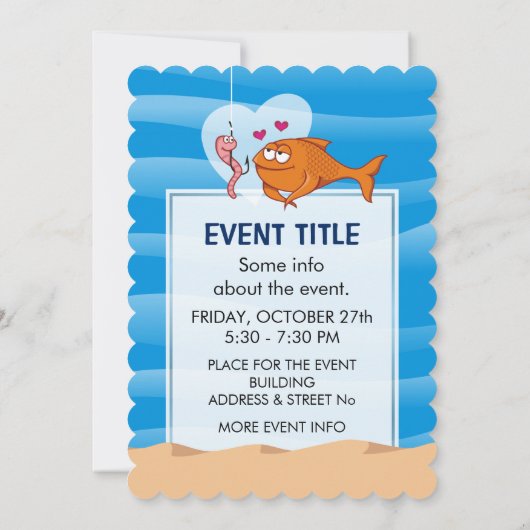 恋に落ちる魚と餌 招待状 (裏面)