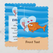 恋に落ちる魚と餌 招待状 (正面/裏面)