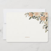 恋に落ちる3 花のデザイン 招待状 (裏面)