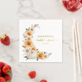 恋に落ちる ひまわり かぼちゃ ブライダルシャワー スタンダードカクテルナプキン (インサイチュ)