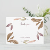 恋に落ちる エレガントな秋の葉 サンキューカード (スタンド正面)