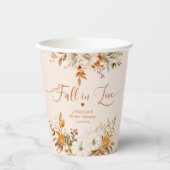 恋に落ちる エレガントな ラスティック ブライダル シャワー 紙コップ (正面)