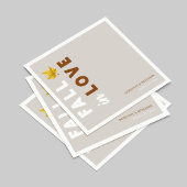 恋に落ちる:カスタム秋の結婚式 スタンダードカクテルナプキン