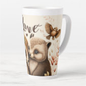 恋に落ちる カフェラテマグ (右アングル)