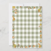 恋に落ちる クマ パンプキン ベイビーシャワー 秋 招待状 (裏面)