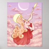 恋に落ちる – ゴールドフォイルプリント 箔ポスター (正面)