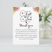 恋に落ちる スクリプト フラワーブライダルシャワー サンキューカード (スタンド正面)