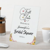 恋に落ちる スクリプト ブライダルシャワー ウェルカム テーブルトップ 台座サイン (インサイチュ)