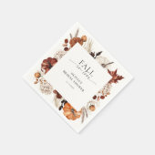 恋に落ちる ニュートラルなパンプキンフレーム スタンダードカクテルナプキン (角)