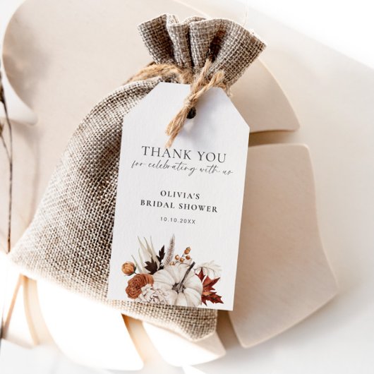 恋に落ちる ニュートラル パンプキン フレーム ウェルカム ギフトタグ