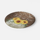 恋に落ちる パンプキン 向日葵 ラスティック ペーパー プレート (アングル)
