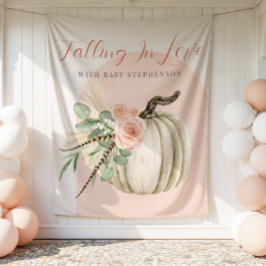 恋に落ちる ピンクのアーチ 秋のカボチャ タペストリー