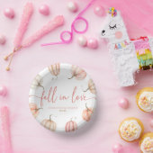 恋に落ちる ピンクのパンプキン ブライダルシャワー ペーパーボウル (パーティー)