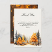 恋に落ちる フォレストウェディング フォト サンキューカード (正面/裏面)