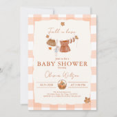 恋に落ちる フラワーベイビーシャワー 招待状 (正面)