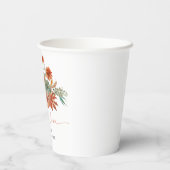 恋に落ちる フローラル パンプキン ブライダルシャワー 紙コップ (裏面)