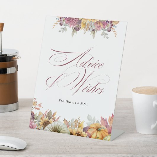 恋に落ちる ブライダルシャワーのアドバイスと願い 台座サイン (インサイチュ)