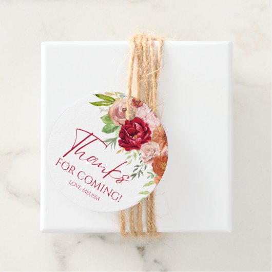 恋に落ちる ブライダルシャワーの感謝の気持ちのタグ フェイバータグ (インサイチュ)
