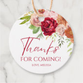 恋に落ちる ブライダルシャワーの感謝の気持ちを表すタグ フェイバータグ (正面)