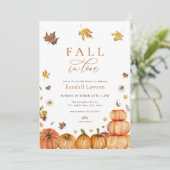 恋に落ちる ブライダルシャワーの招待状 招待状 (スタンド正面)