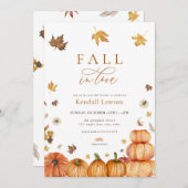 恋に落ちる ブライダルシャワーの招待状 招待状 (正面/裏面)