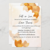 恋に落ちる ブライダルシャワーの招待状 招待状 (正面/裏面)