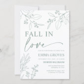 恋に落ちる ブライダルシャワーの招待状 招待状 (正面)