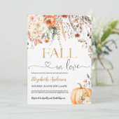 恋に落ちる ブライダルシャワーの招待状 編集可能 フォル 招待状 (スタンド正面)