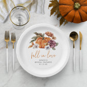 恋に落ちる ブライダルシャワーの紙皿 ペーパープレート