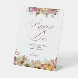 恋に落ちる ブライダルシャワーミモザバー 台座サイン