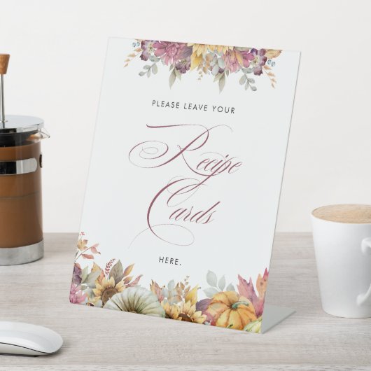 恋に落ちる ブライダルシャワーレシピカード 台座サイン (インサイチュ)