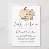 恋に落ちる ブライダルシャワー パンパス テラコッタ 招待状 (正面)